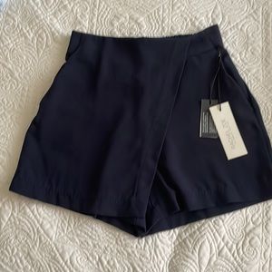 RACHEL ZOE Navy Blue Pocket Envelope Shorts / Skort